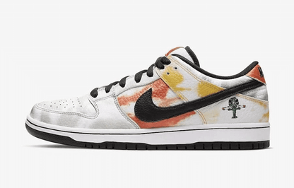 Men's SB Dunk Low Raygun Tie Dye White Shoes