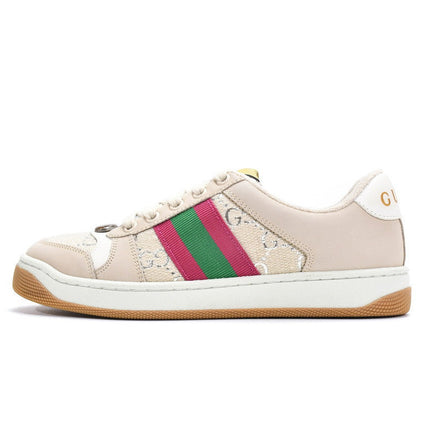 Men's Gucci Screener Pink Green Sneaker Shoes
