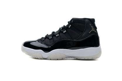 Men's Air Jordan 11 25th Anniversary Black Silver Eyelets Shoes