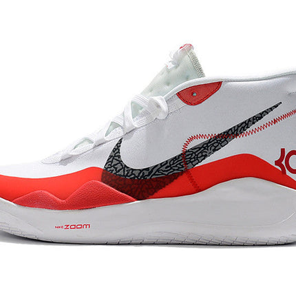 Men's KD 12 White Red Shoes