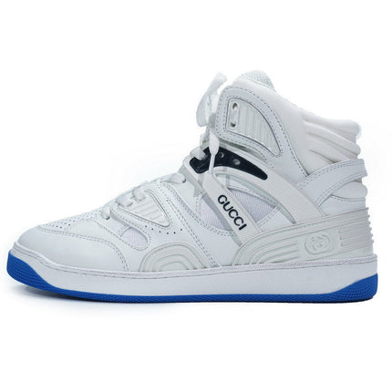 Men's Gucci Basket White Blue Sneaker Shoes