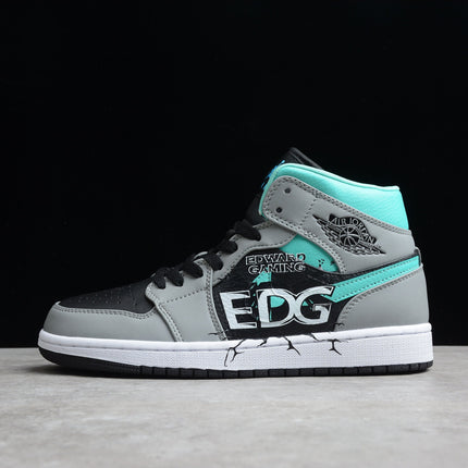 Men's Air Jordan 1 EDG Mid Mint Grey Shoes