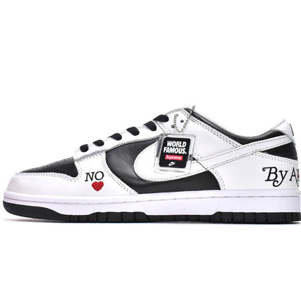Men's Supreme x SB Dunk Low By Any Means White Shoes