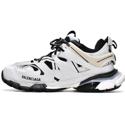 Men's Balenciaga Track Lace-Up Black White Yellow Shoes