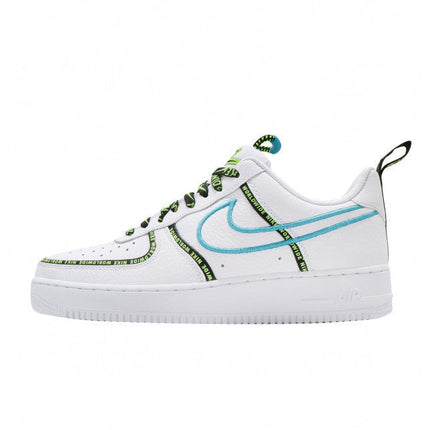 Men's Air Force 1 Worldwide White Blue Fury Shoes
