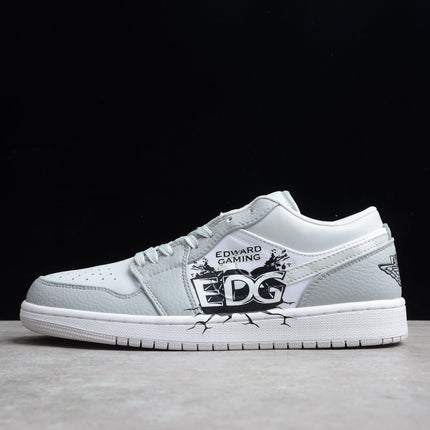 Men's Air Jordan 1 EDG Low White Camo Shoes