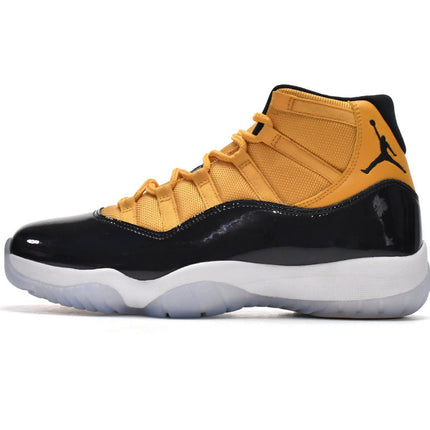Men's Air Jordan 11 Retro Black Yellow Shoes