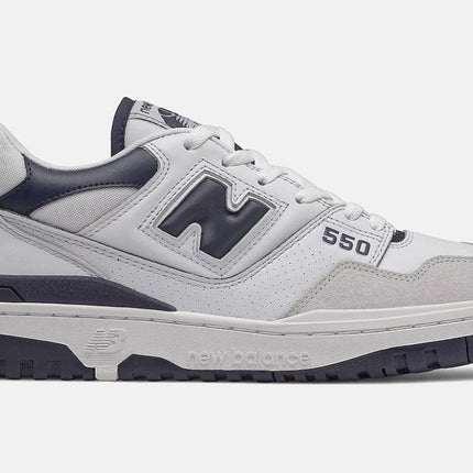 Men's New Balance 550 Arriving in White Navy Shoes