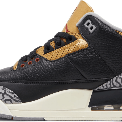 Men's Air Jordan 3 Retro Black Gold Shoes
