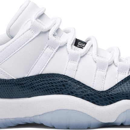 Men's Air Jordan 11 Low Retro GS Navy Snakeskin Shoes