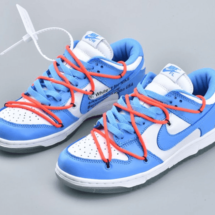 Men's SB Dunk Low x Off-White x Futura x OW UNC Blue White Shoes
