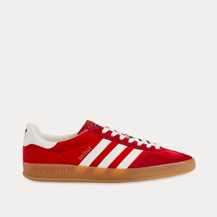 Men's Adidas x Gucci Gazelle Red Velvet Shoes