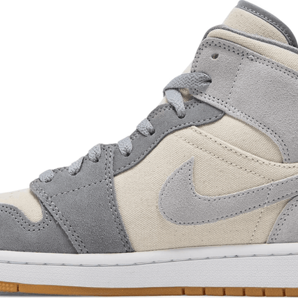 Men's Air Jordan 1 Mid SE Coconut Milk Particle Grey Shoes