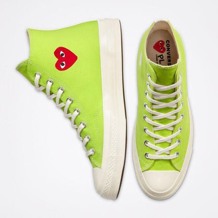 Men's Play Comme Des Garcons X Converse High Top Green Shoes