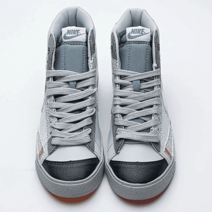 Men's Blazer Mid 77 Vintage White Grey Metallic Silver Shoes