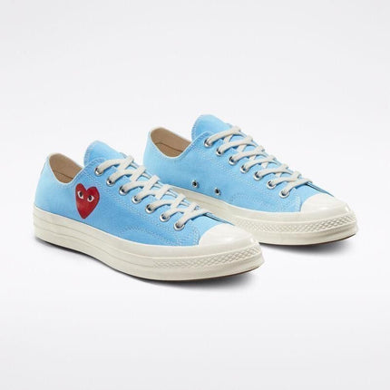 Men's Play Comme Des Garcons X Converse Low Top Blue Shoes