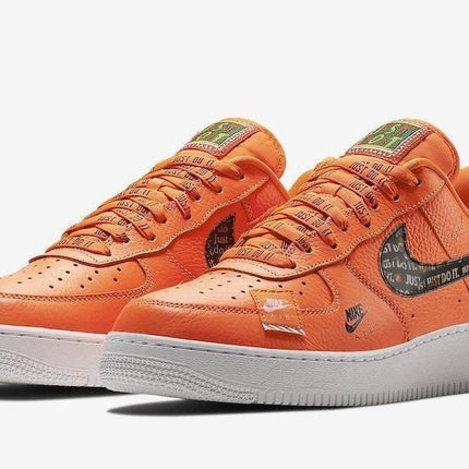 Men's Air Force 1 '07 Premium Low Just Do It Orange Shoes
