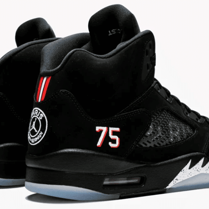 Men's Air Jordan 5 Paris Saint Germain PSG Black Shoes