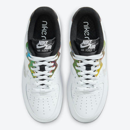 Men's Air Force 1 React White With Iridescent Paneling Shoes