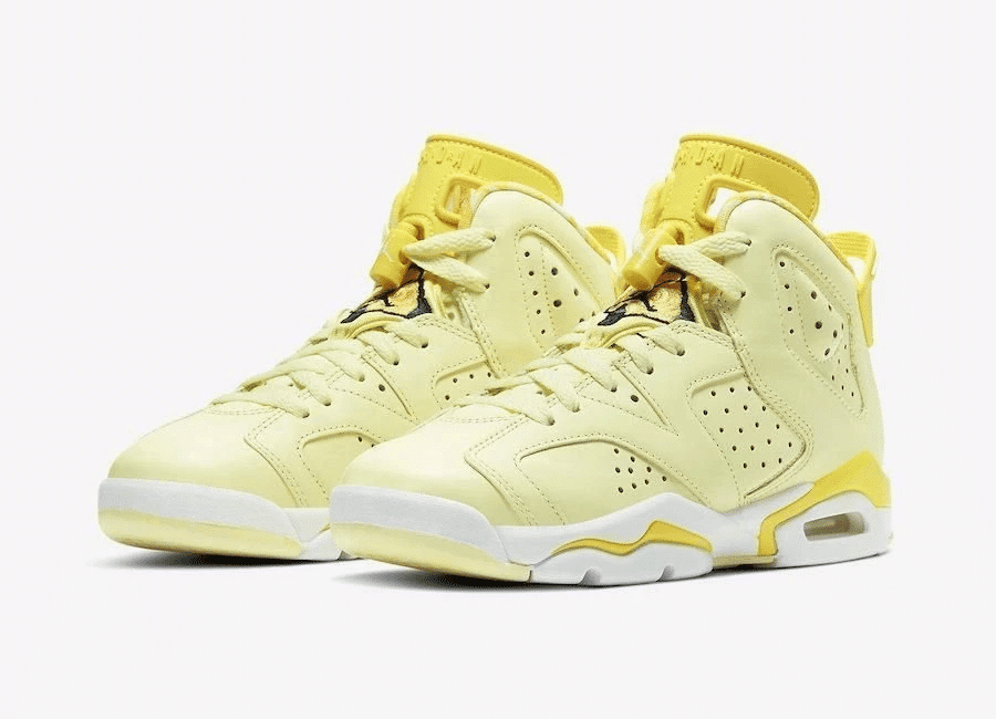 Men's Air Jordan 6 Floral Dynamic Yellow Shoes