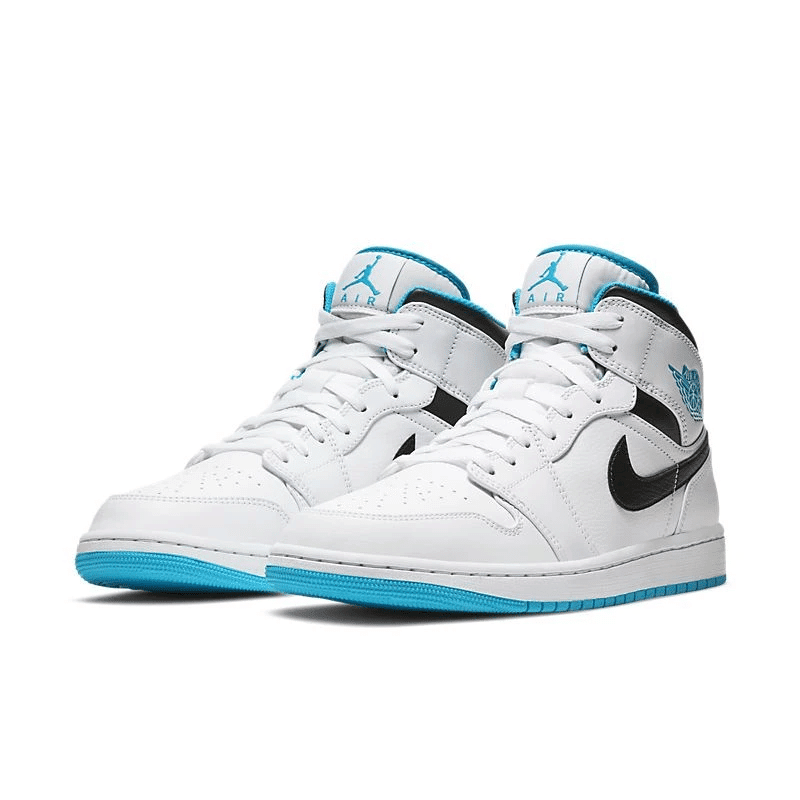 Men's Air Jordan 1 Mid Laser Blue Shoes
