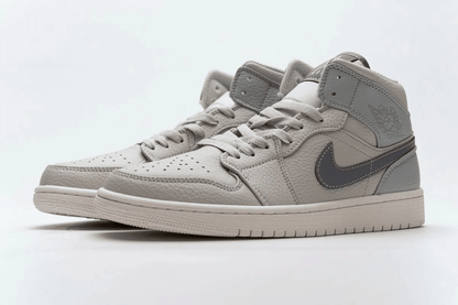 Men's Air Jordan 1 Mid Light Bone Grey Fog Shoes