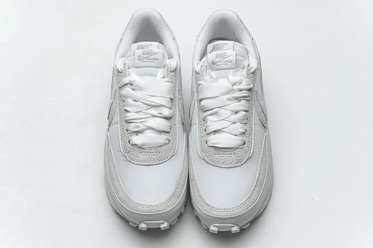 Men's Sacai x LD Waffle White Nylon Shoes