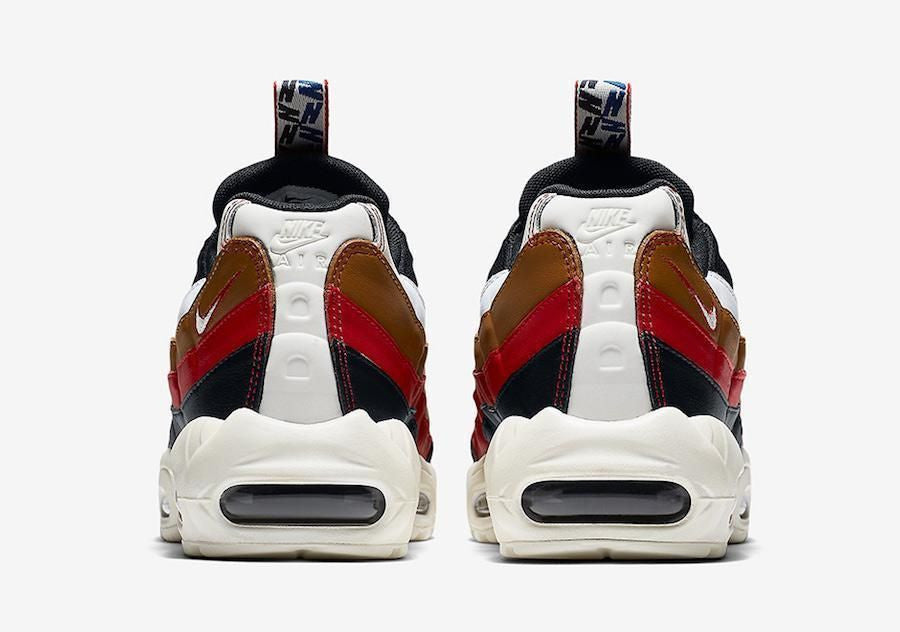 Men's Air Max 95 Pull Tab Navy Brown Red Shoes