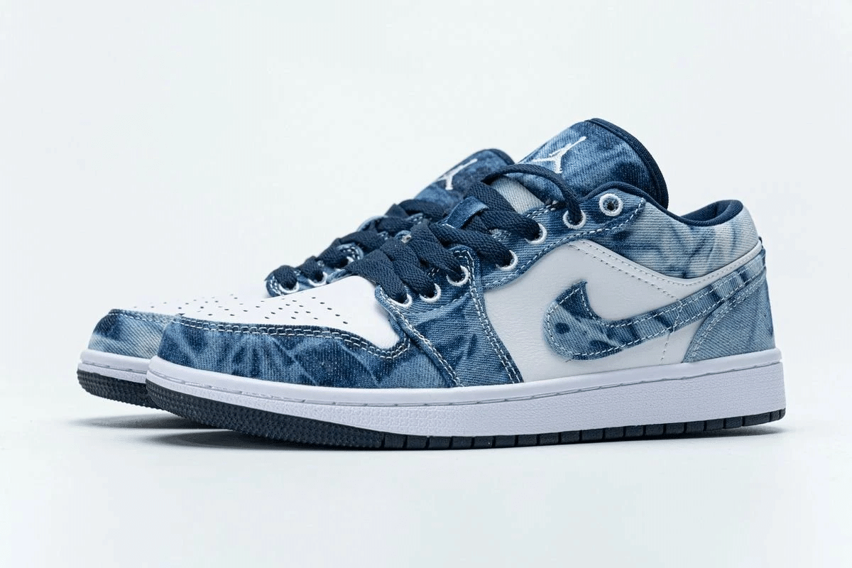 Men's Air Jordan 1 Low SE Washed Denim Shoes