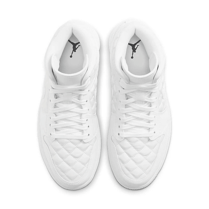 Men's Air Jordan 1 Mid White Quilted Shoes
