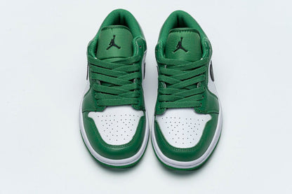 Men's Air Jordan 1 Low White Green Shoes