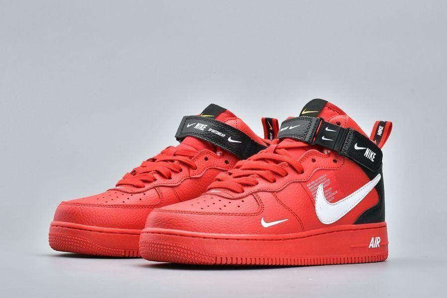 Men's Air Force 1 Mid Utility University Red Shoes