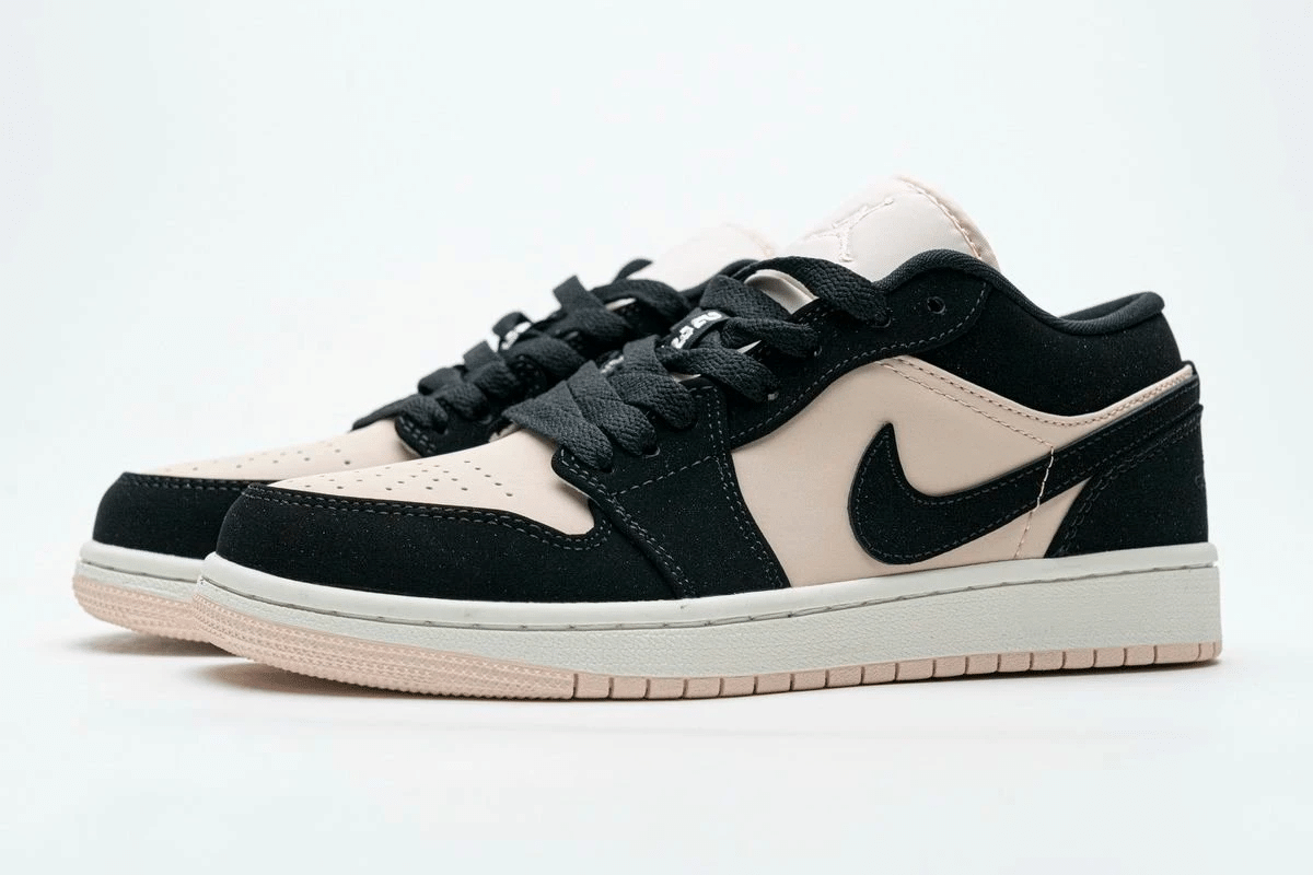Men's Air Jordan 1 Low Black Guava Ice Shoes