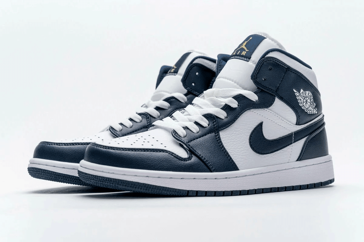 Men's Air Jordan 1 Mid Obsidian Shoes