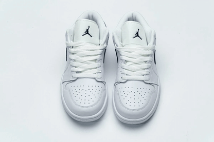 Men's Air Jordan 1 Low White Obsidian Shoes