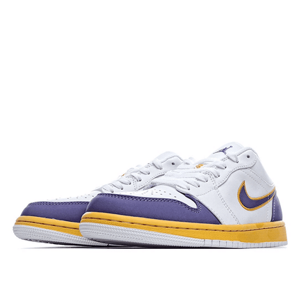 Men's Air Jordan 1 Low Lakers Purple Shoes