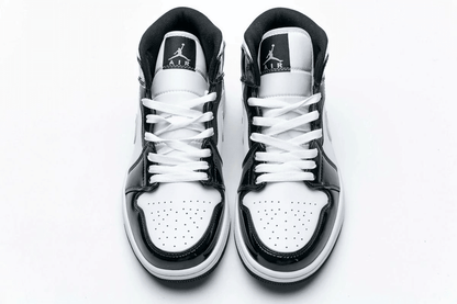 Men's Air Jordan 1 Mid Gold Patent Leather Shoes