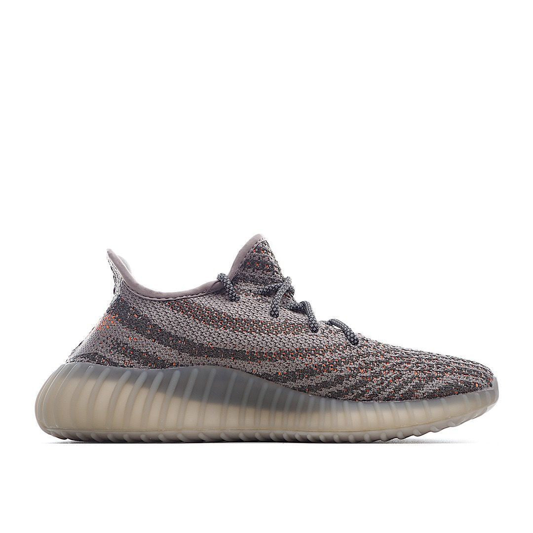 Men's Yeezy Boost 350 V2 Grey Orange Shoes