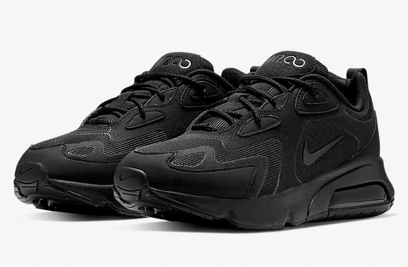 Men's Air Max 200 Triple Black Shoes