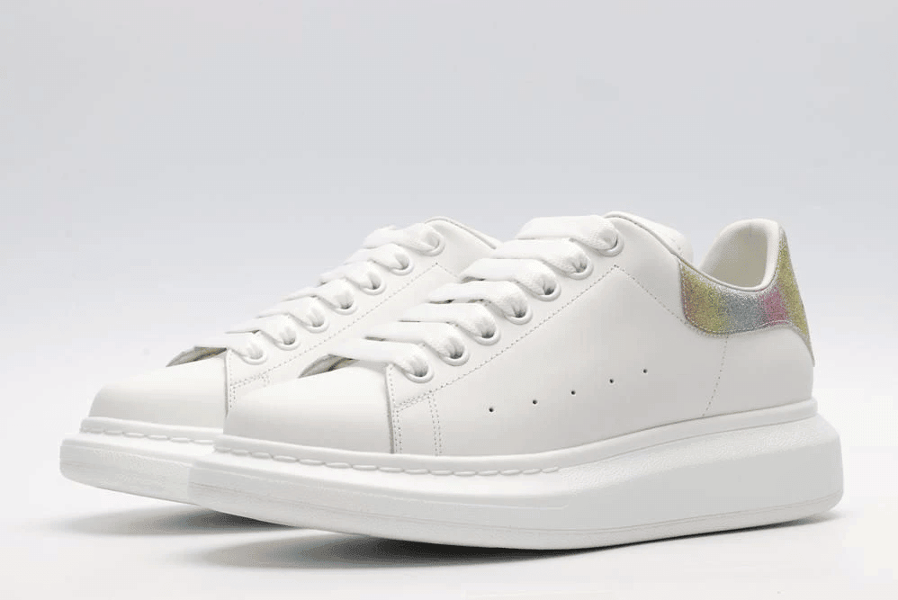 Men's Alexander MCQueen Oversized Sole Leather Sneakers Shoes V6