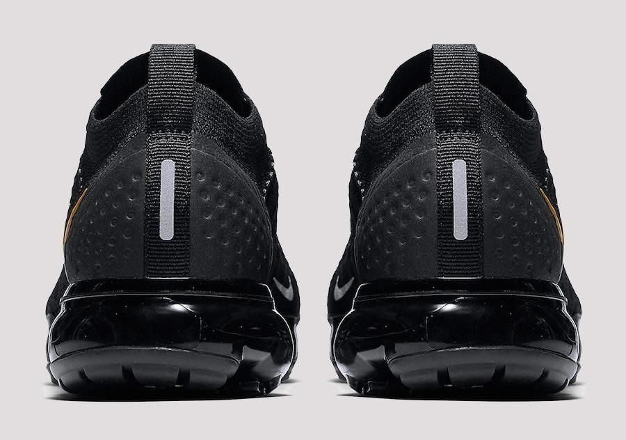 Men's Vapormax 2.0 Flyknit Black Metallic Gold Shoes