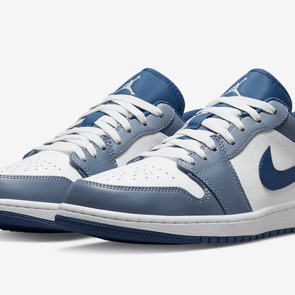 Men's Air Jordan 1 Low GS Blue Steel Shoes
