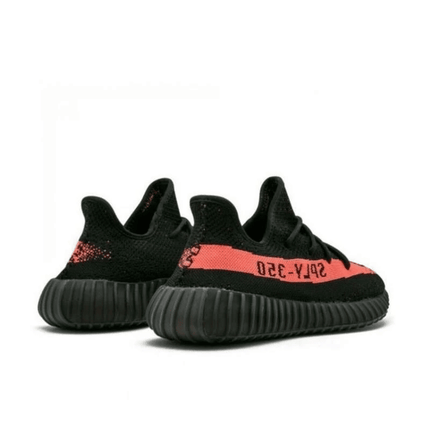 Men's Yeezy Boost 350 V2 Core Black Red Shoes