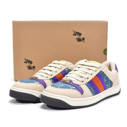 Men's Gucci Screener Purple Red Sneaker Shoes