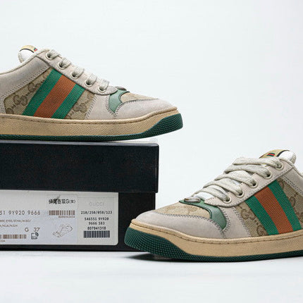 Men's Gucci Tennis 1977 Print Green Sneaker Shoes