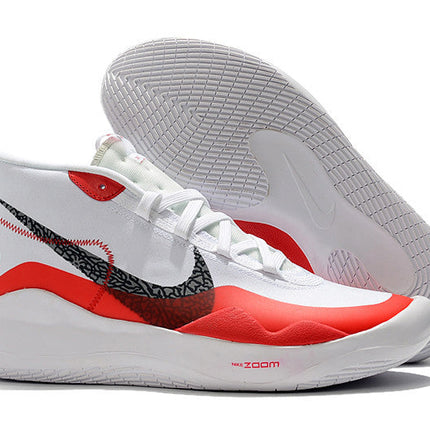 Men's KD 12 White Red Shoes
