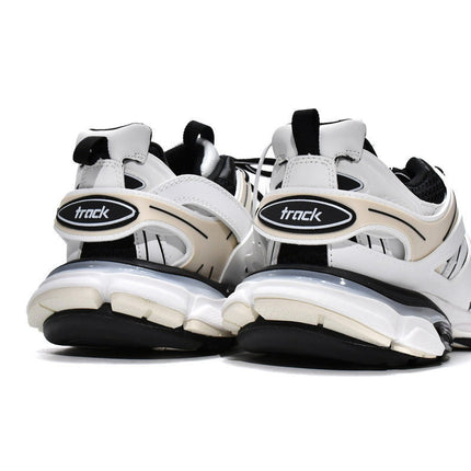 Men's Balenciaga Track Lace-Up Black White Yellow Shoes