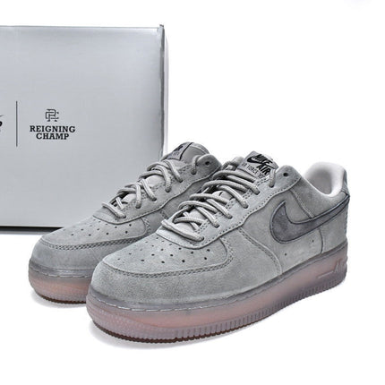 Men's Reigning Champ x Air Force 1 Low Suede Light Grey Shoes