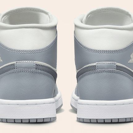 Men's Air Jordan 1 Mid Grey Sail Shoes