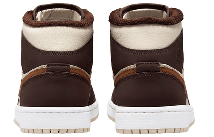 Men's Air Jordan 1 Mid SE Cream Dark Chocolate Shoes